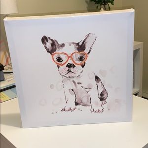 White puppy canvas photo